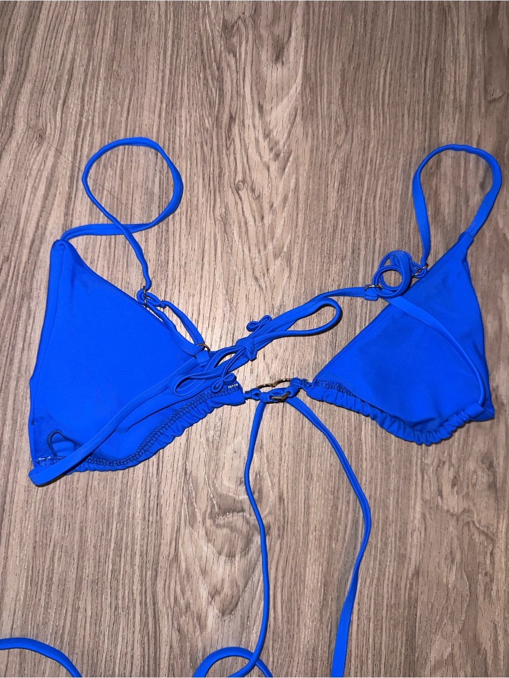 Royal Blue Triangle String Bikini Set - Picture 4 of 4